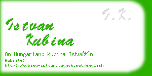 istvan kubina business card